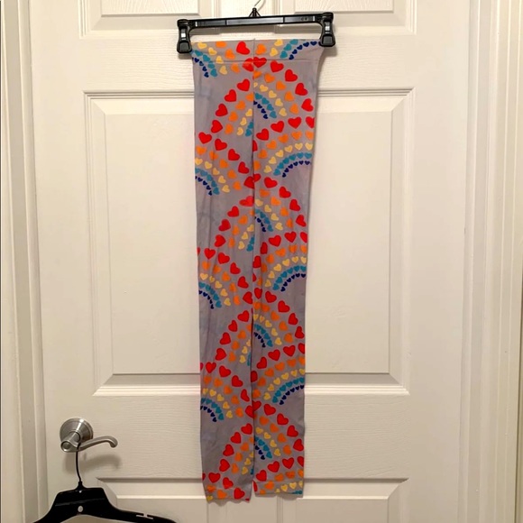 Rainbow hearts tights women’s size Xsmall - Picture 2 of 3